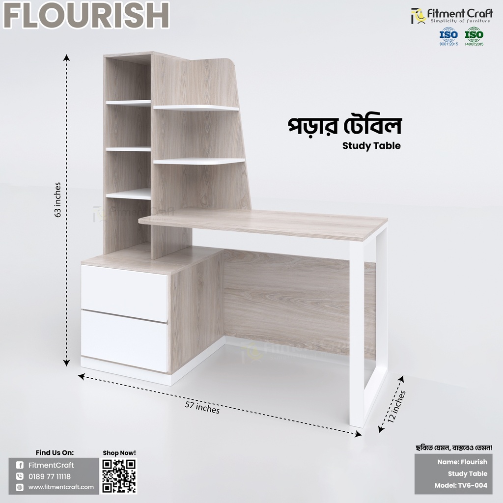 Flourish - Study Table | TV6-004