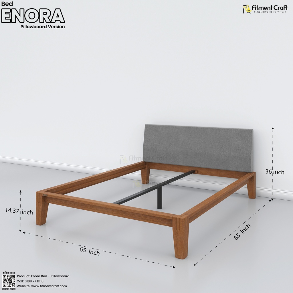 Enora Bed - Pillowboard Version