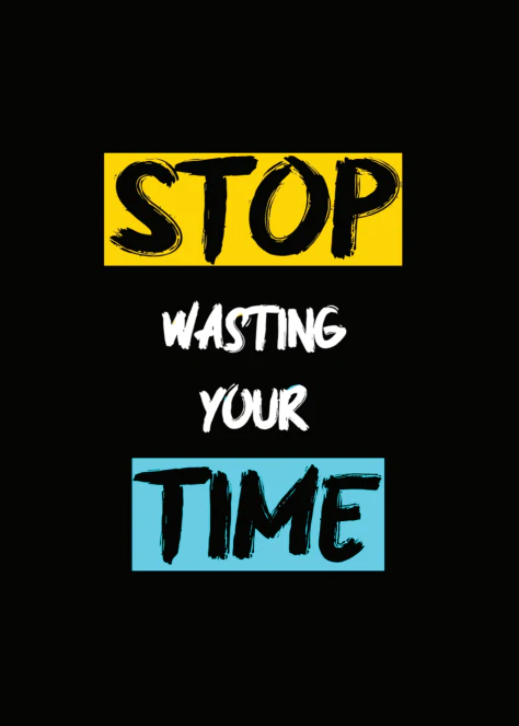 Wall Canvas (Stop Wasting your time) 