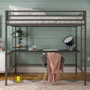 Metal Bunk Bed with Desk | MBV1-005